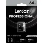 Lexar 1667x 64GB UHS-II V60 | U3