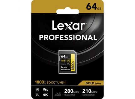 Lexar 1800x 64GB UHS-II V60 | 280MB/s (GOLD)