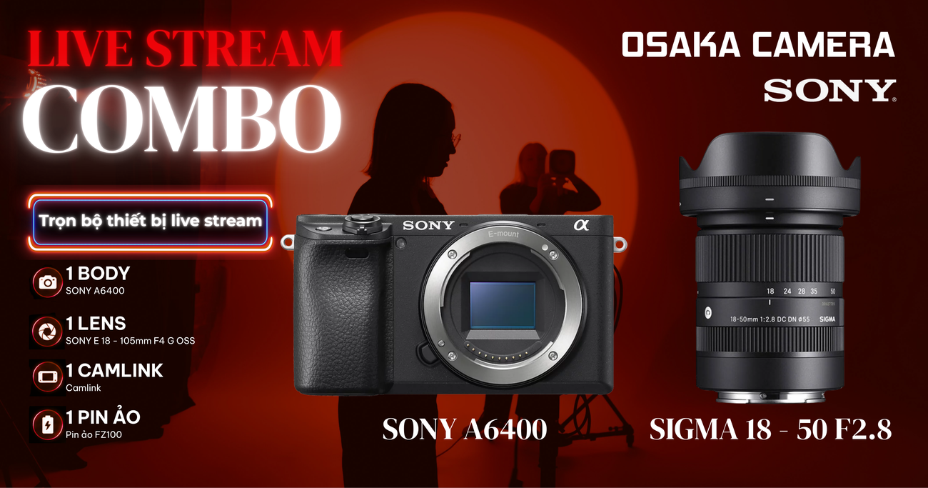 Combo live stream
Sony
Livestream bán hàng
máy ảnh live stream