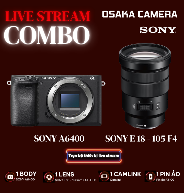 Combo live stream
Sony
Livestream bán hàng
máy ảnh live stream