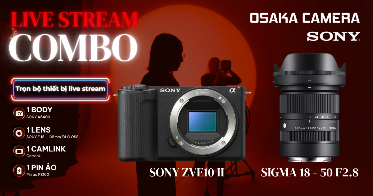Combo live stream
Sony
Livestream bán hàng
máy ảnh live stream