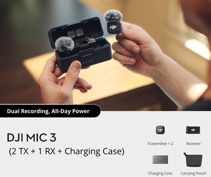 DJI Mic 3 (2 TX + 1 RX + charging case) (FCC) - Tính năng và công nghệ