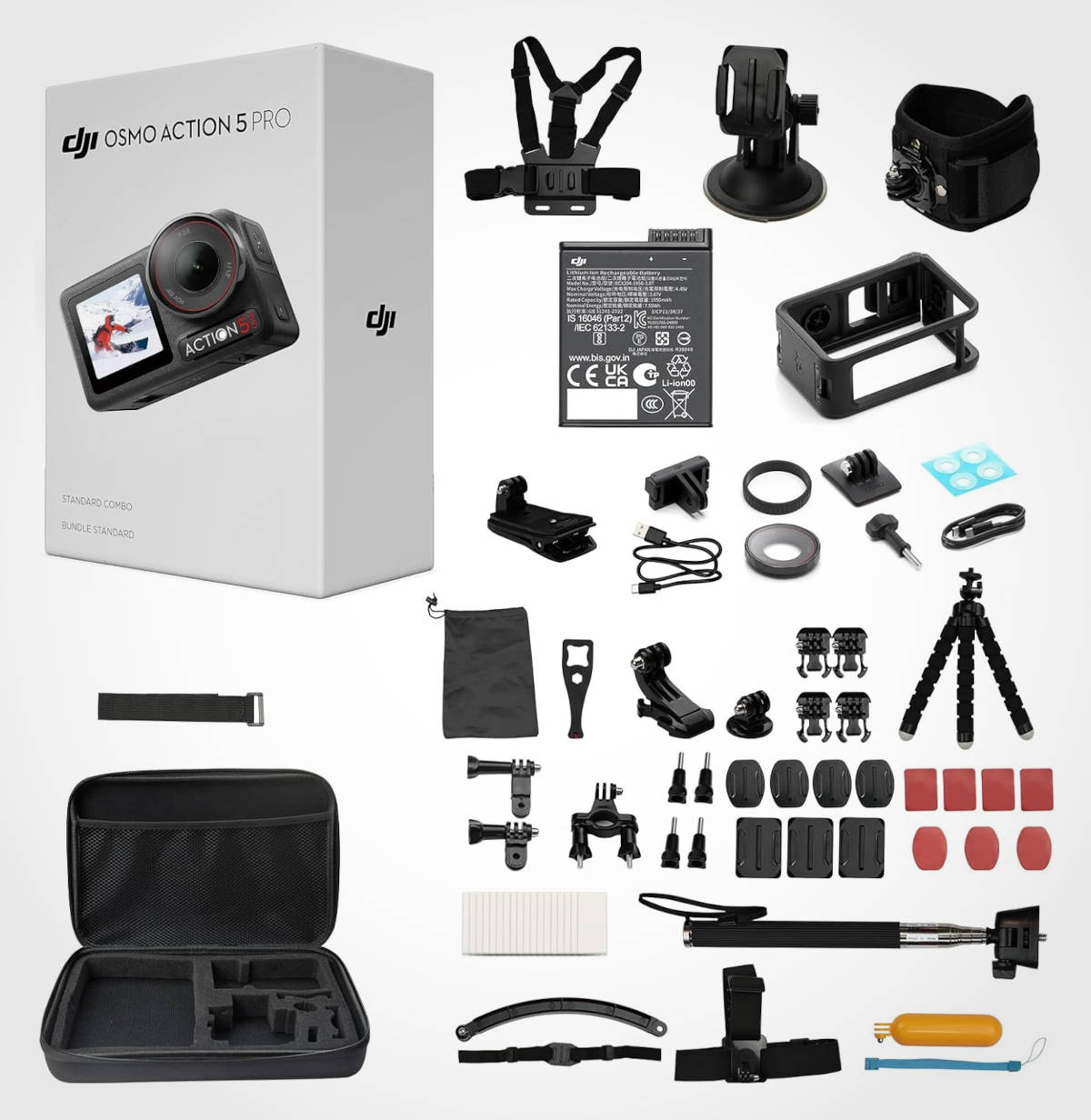 Trọn bộ phụ kiện DJI Osmo Action 5 Pro Standard Combo