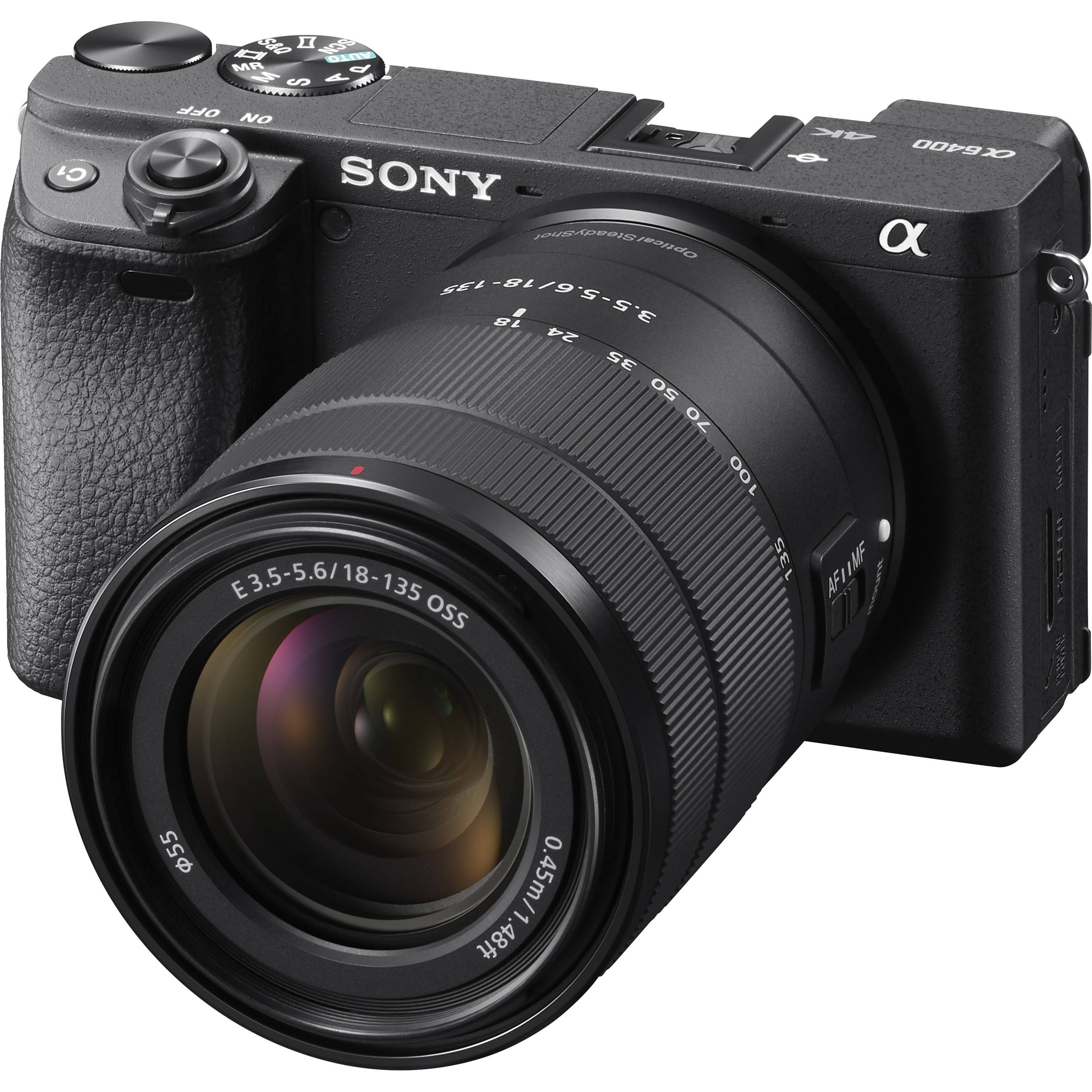 Sony Alpha A6400 (Black) + Lens E 18-135mm f/3.5-5.6 - Màn hình cảm ứng và cổng kết nối ngoại vi
