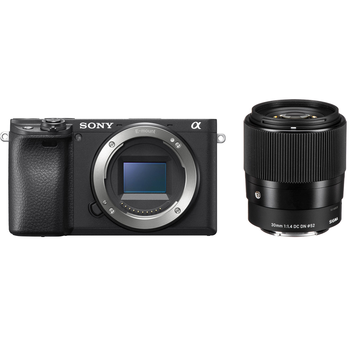 Sony Alpha A6400 (Black) + Lens Sigma 30mm f/1.4 - Thiết kế ngoại quan New chính hãng