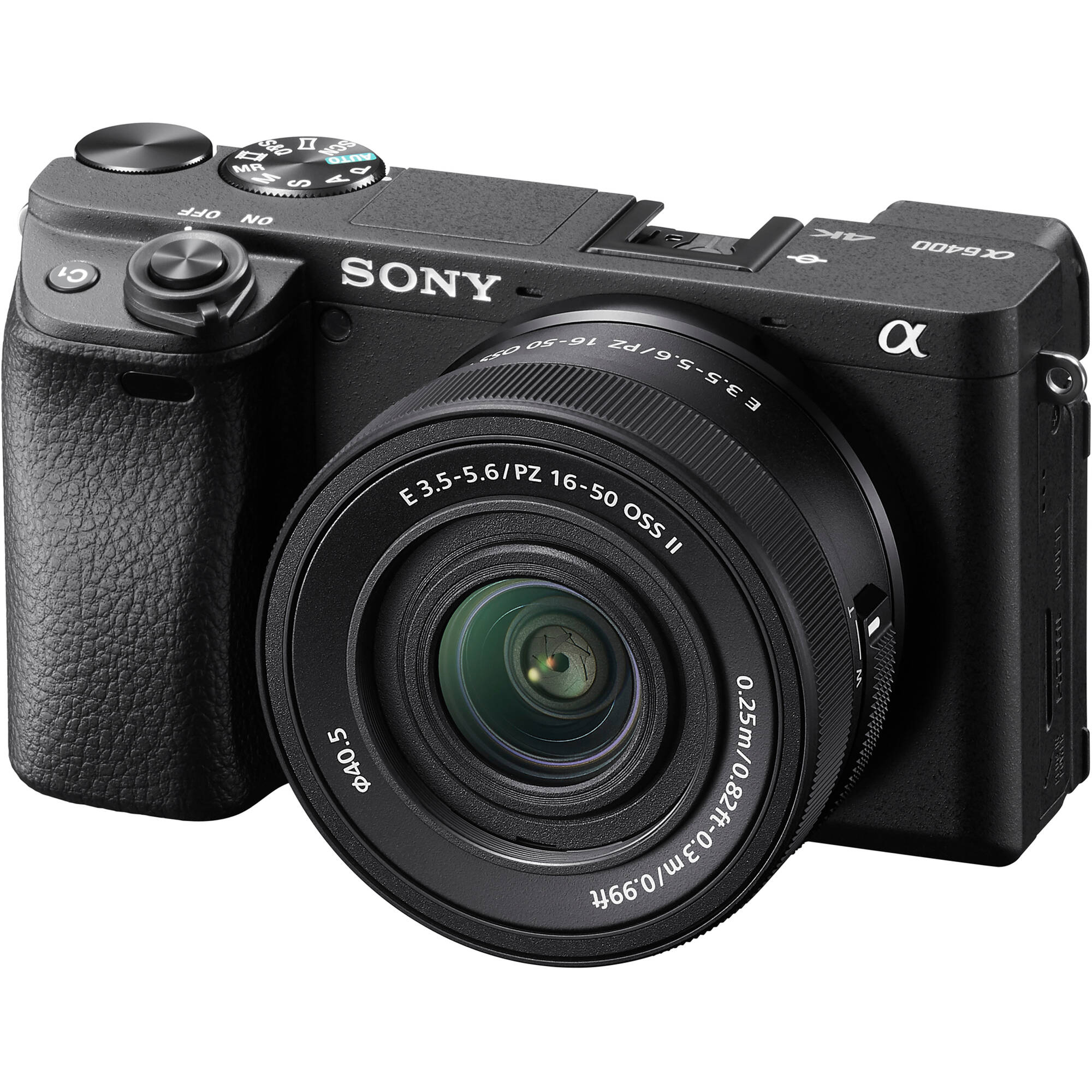 Sony Alpha A6400 + Lens 16-50mm f/3.5-5.6 OSS II (Black) - Màn hình cảm ứng và cổng kết nối ngoại vi