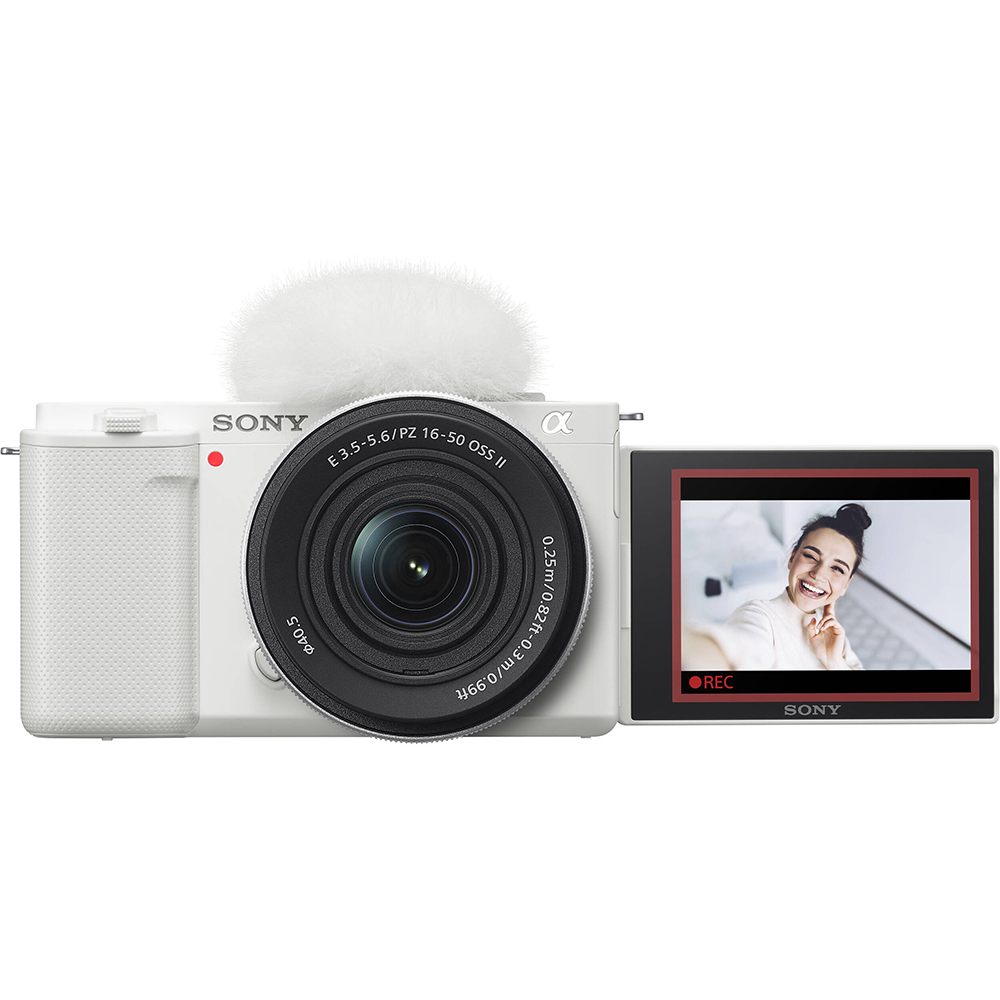 Sony ZV-E10 + Lens E PZ 16-50mm f/3.5-5.6 OSS II (White) - Màn hình cảm ứng và cổng kết nối ngoại vi
