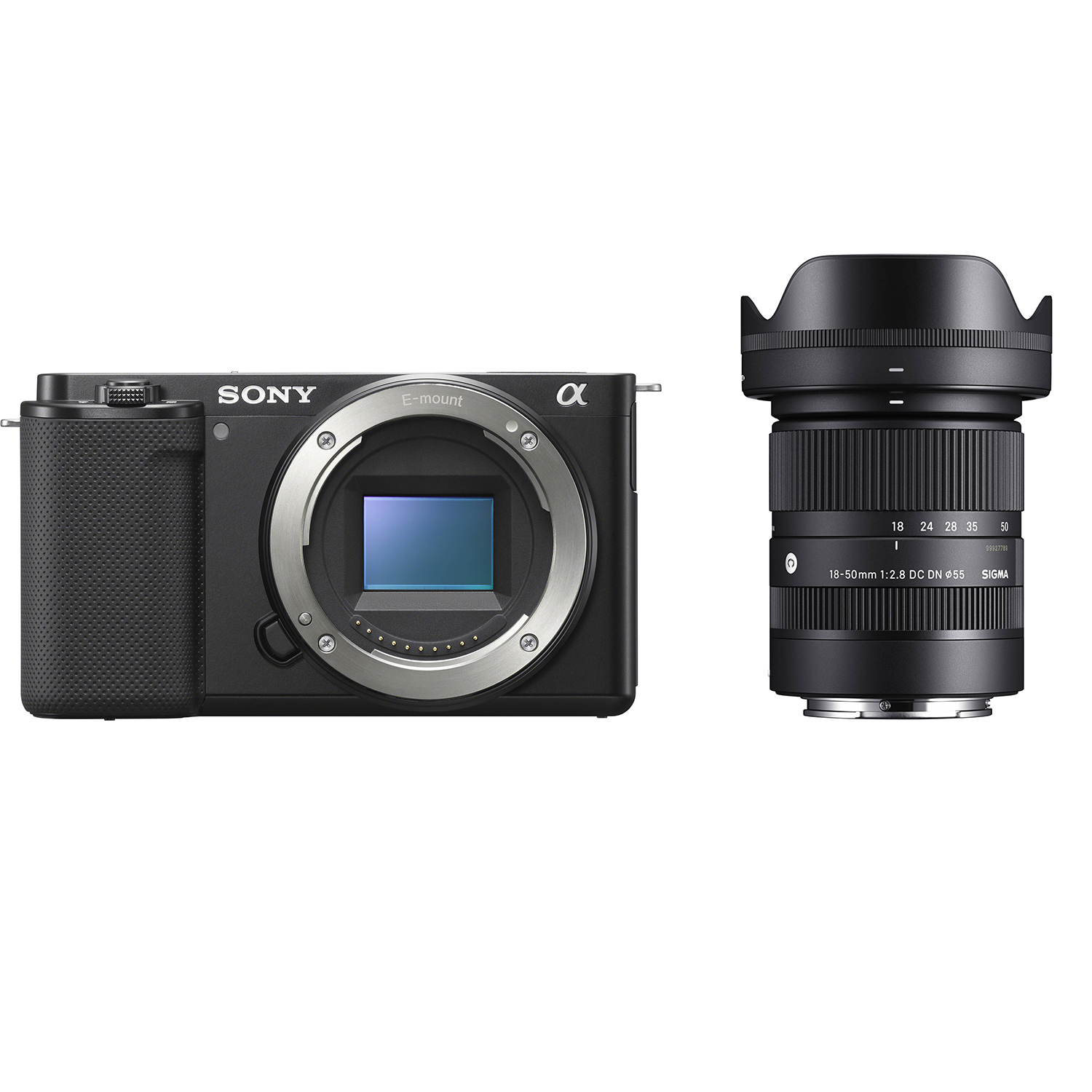 Sony ZV-E10 + Lens Sigma 18-50mm f/2.8 - Thiết kế ngoại quan New chính hãng